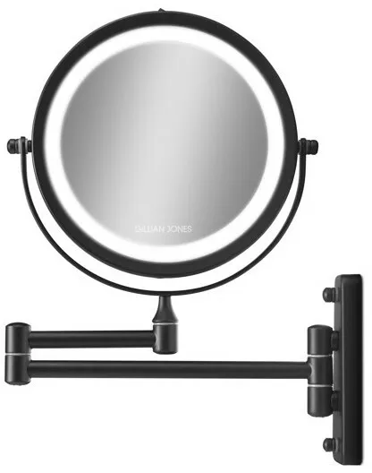 Gillian Jones - Väggspegel x10 Förstoring & LED Ljus Matt Svart
